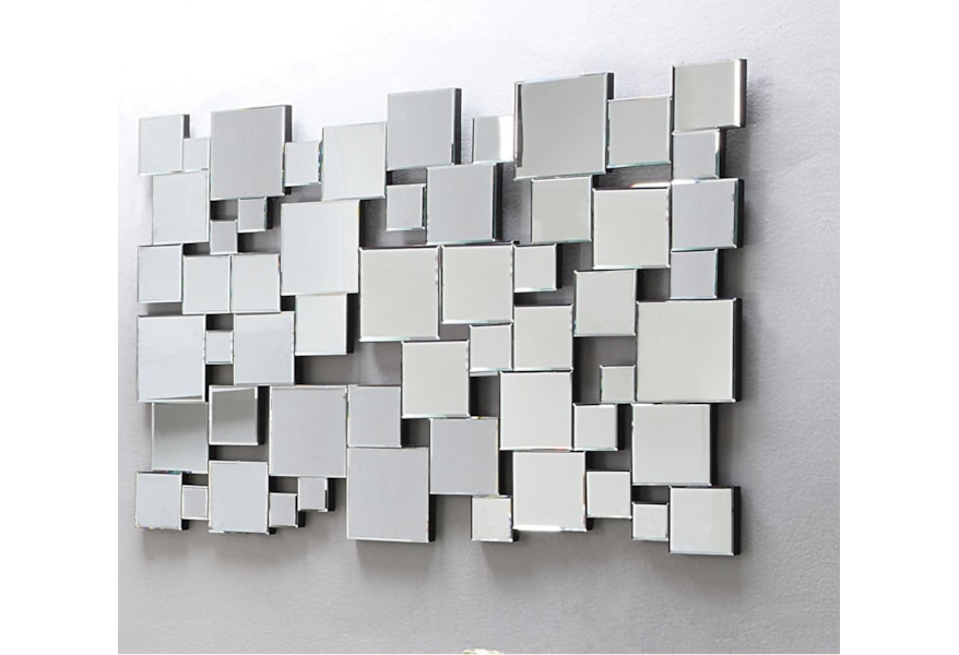 Acme Furniture Lela Contemporary Square Collage Accent Wall Mirror Dream Home Interiors Wall Mirrors