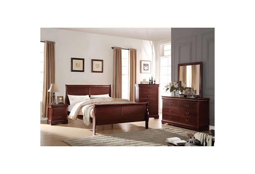 Acme Furniture Louis Philippe Twin Bed (FB 29H), A1 Furniture & Mattress