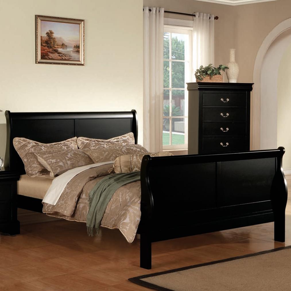 Acme Furniture Louis Philippe Iii Queen Transitional Sleigh Bed Rooms For Less Sleigh Beds