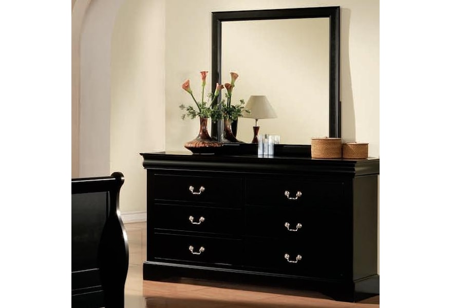 Acme Furniture Louis Philippe III Rectangular Dresser Mirror, A1 Furniture  & Mattress