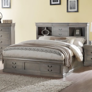 Acme Furniture Louis Philippe Iii King Captain S Bed With Headboard And Footboard Storage Dream Home Interiors Captain S Beds