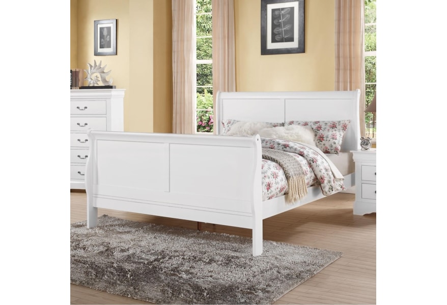 Acme Furniture Louis Philippe Iii Queen Transitional Sleigh Bed Dream Home Interiors Sleigh Beds