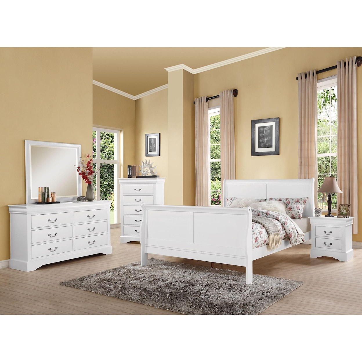 Acme Furniture Louis Philippe III Transitional 6 Drawer Dresser