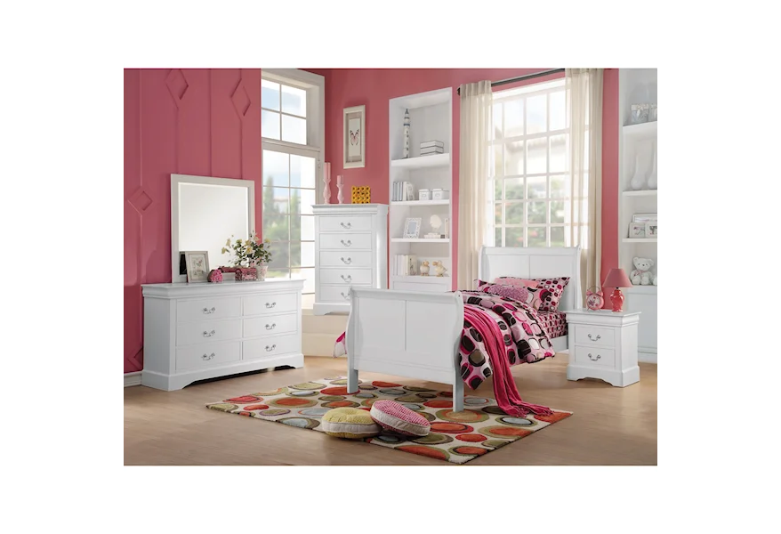 Pink Louis Phillip Bedroom Set