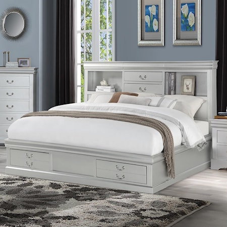 Acme Furniture Louis Philippe III 26700Q Queen Transitional Sleigh Bed, Dream Home Interiors