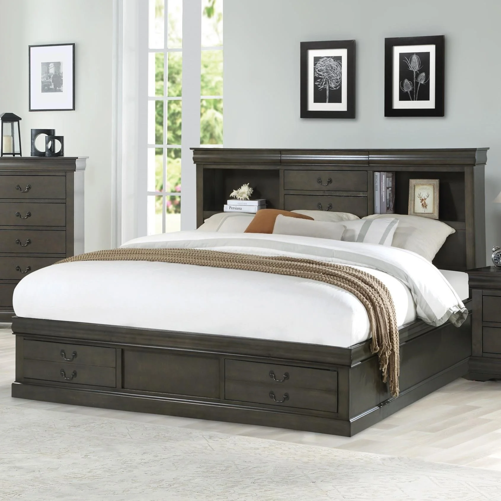 24487EK by Acme Furniture Inc - Louis Philippe III Eastern King Bed