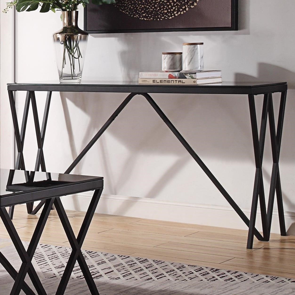 Acme Furniture Magenta 87157 Contemporary Sofa Table With Glass
