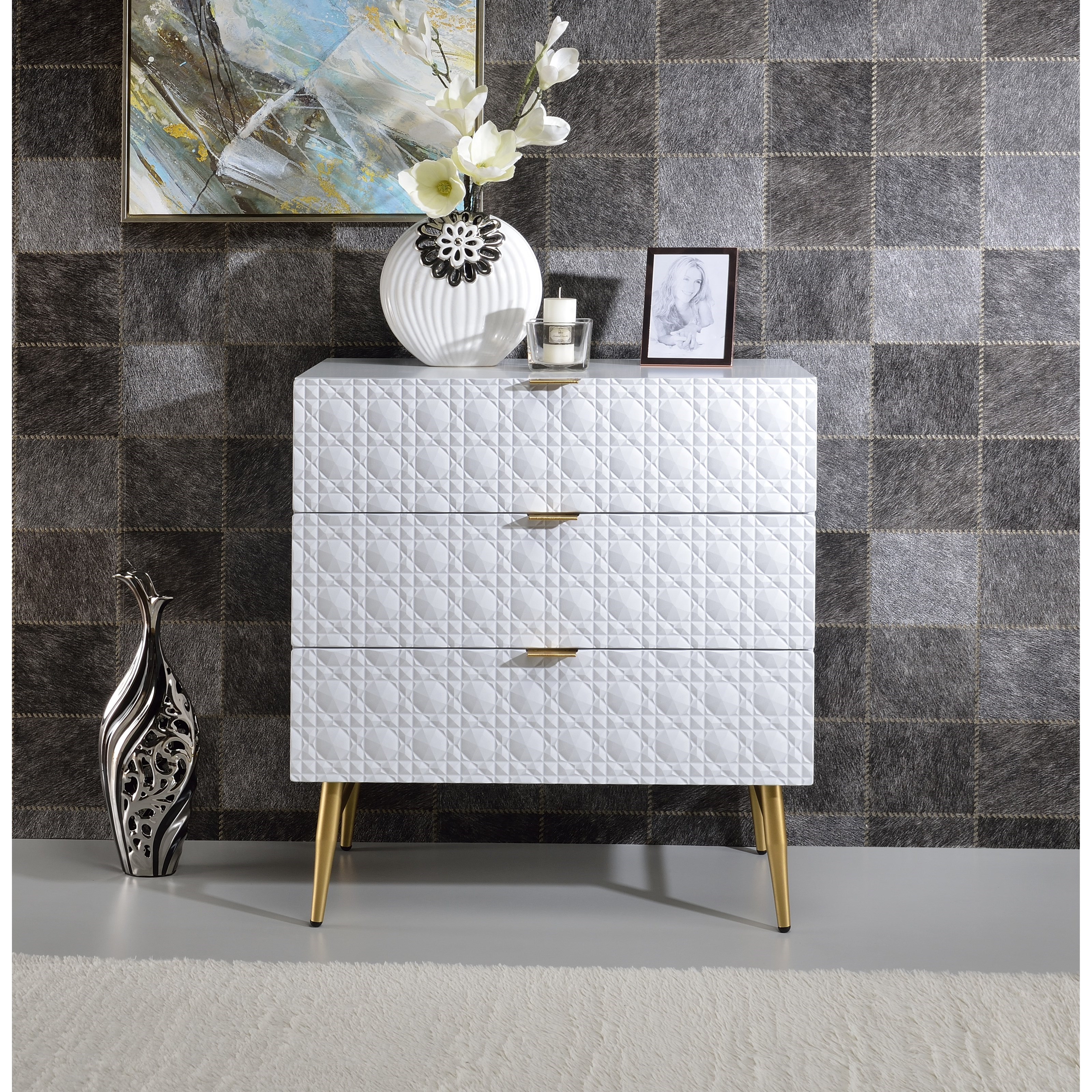 Acme Furniture Maisey Ii 97670 Mid Century Modern 3 Drawer Dresser