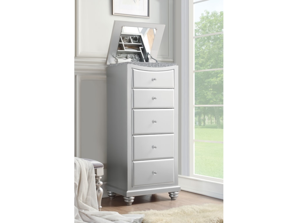 Acme Furniture Maverick 21807 Glam 5 Drawer Lingerie Chest With