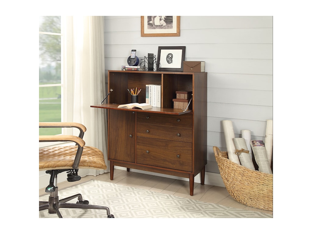 Acme Furniture Mullener 92315 Transitional Office Armoire With