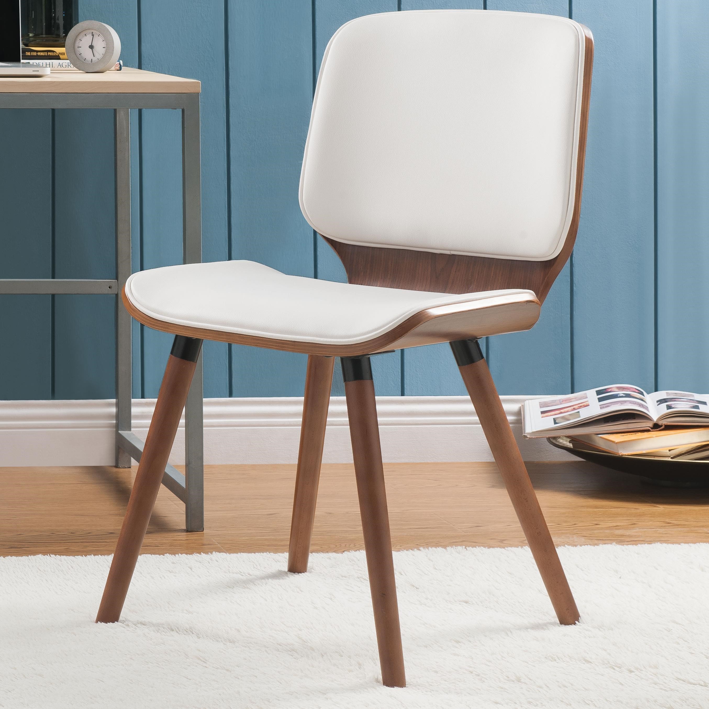 Acme Furniture Nemesia Mid Century Modern Accent Chair With Faux Leather Upholstery Dream Home Interiors Upholstered Chairs