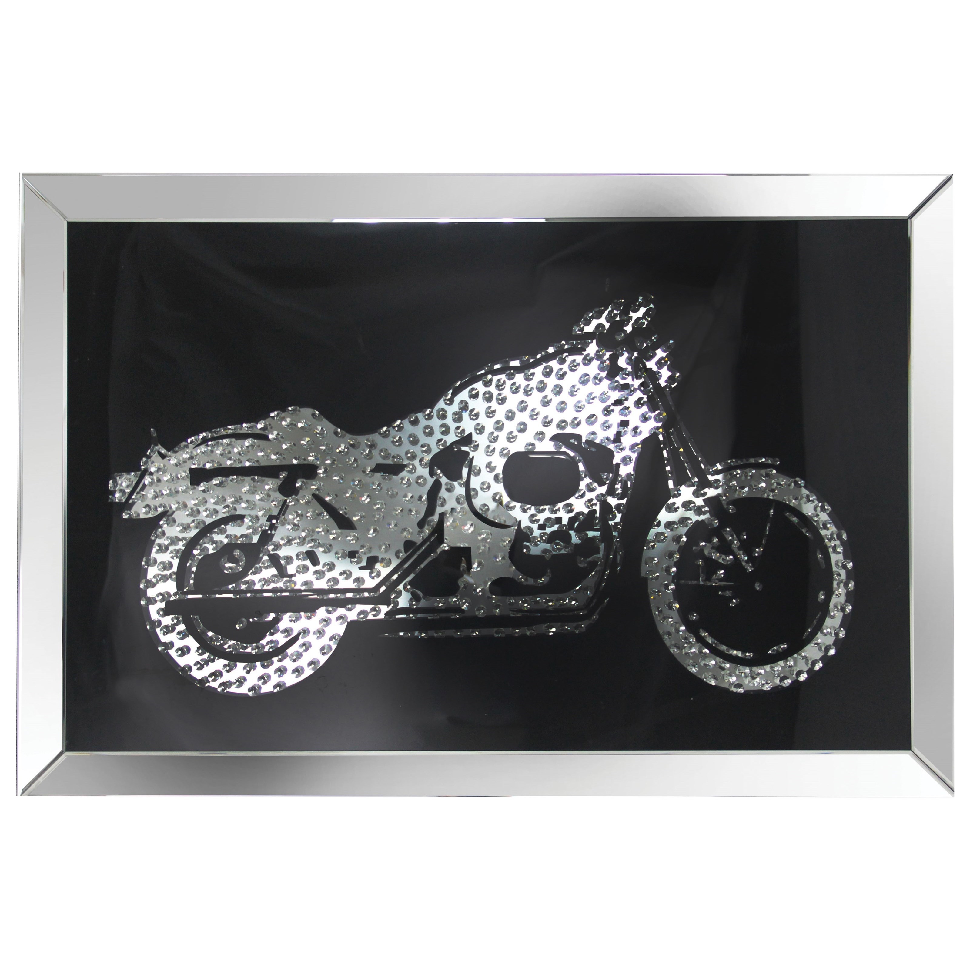 Acme Furniture Nevina Crystal Motorcycle Wall Art Rooms For Less