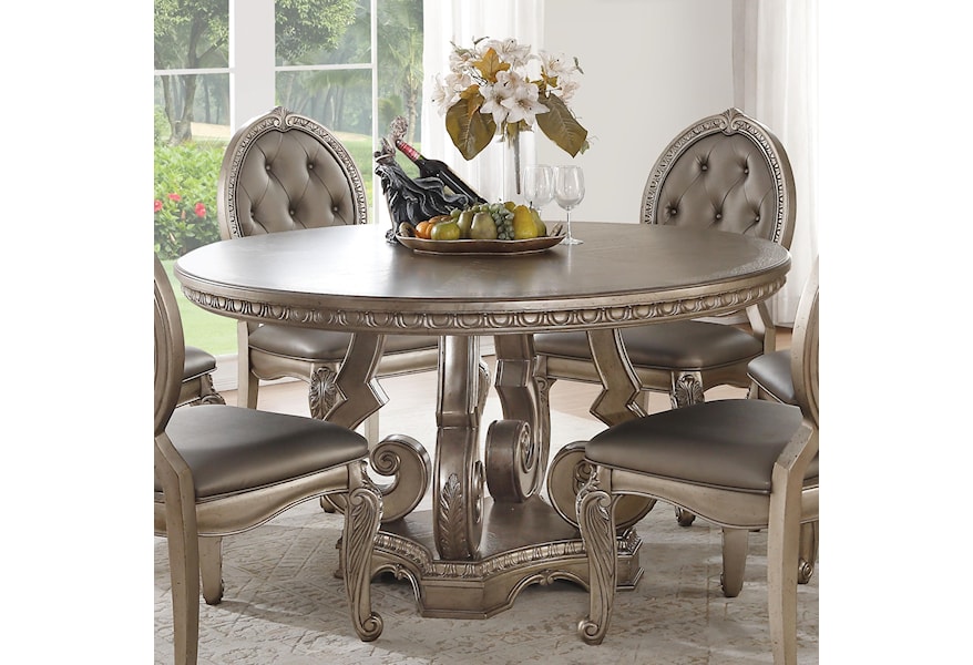 Acme Furniture Northville Traditional 60 Inch Round Dining Table Rooms For Less Dining Tables
