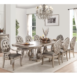Acme Furniture Northville 66920 6x66922 2x66923 9 Piece Traditional Dining Set With Rectangular Table Del Sol Furniture Dining 7 Or More Piece Sets