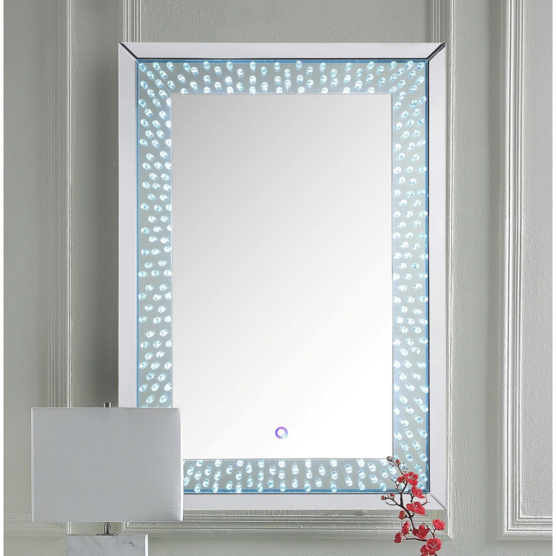 Reno 24275 RHINESTONE BLING LED MIRROR, ., 7 Day Furniture