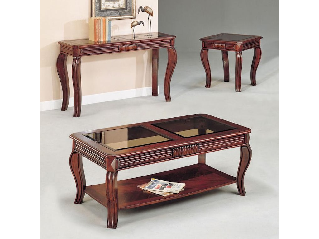 Acme Furniture Overture 06152 3 Piece Transitional Coffee And End Acme Furniture Overture3 Piece C E Table Set W Gl