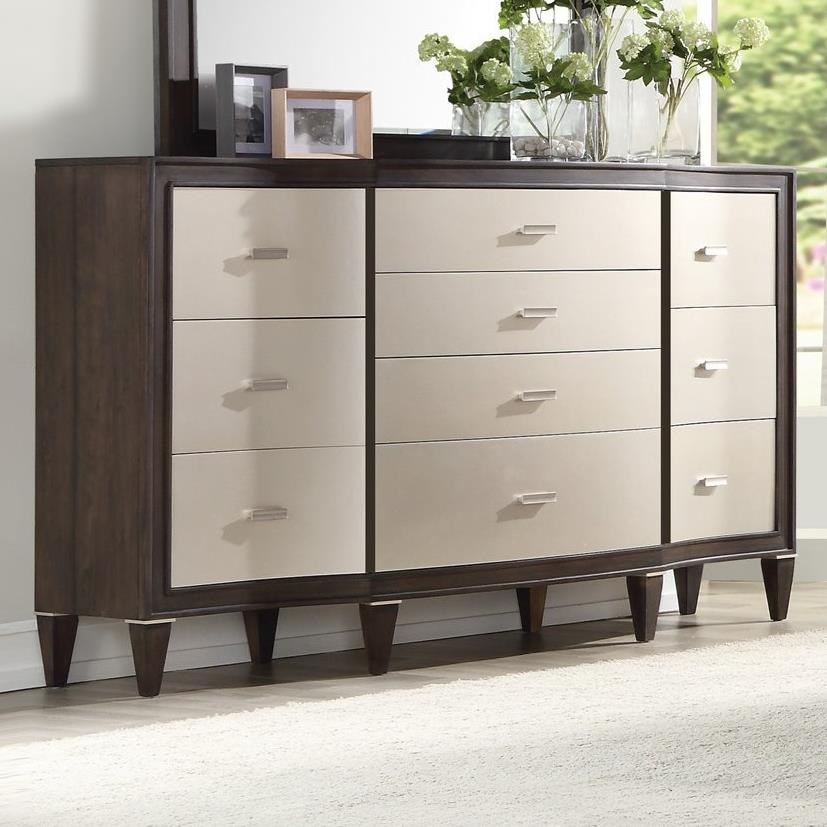 Acme Furniture Peregrine 27995 Bowed Front Two Tone Dresser With