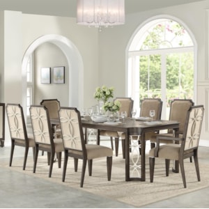 Acme Furniture Peregrine 9 Piece Dining Table Set Dream Home