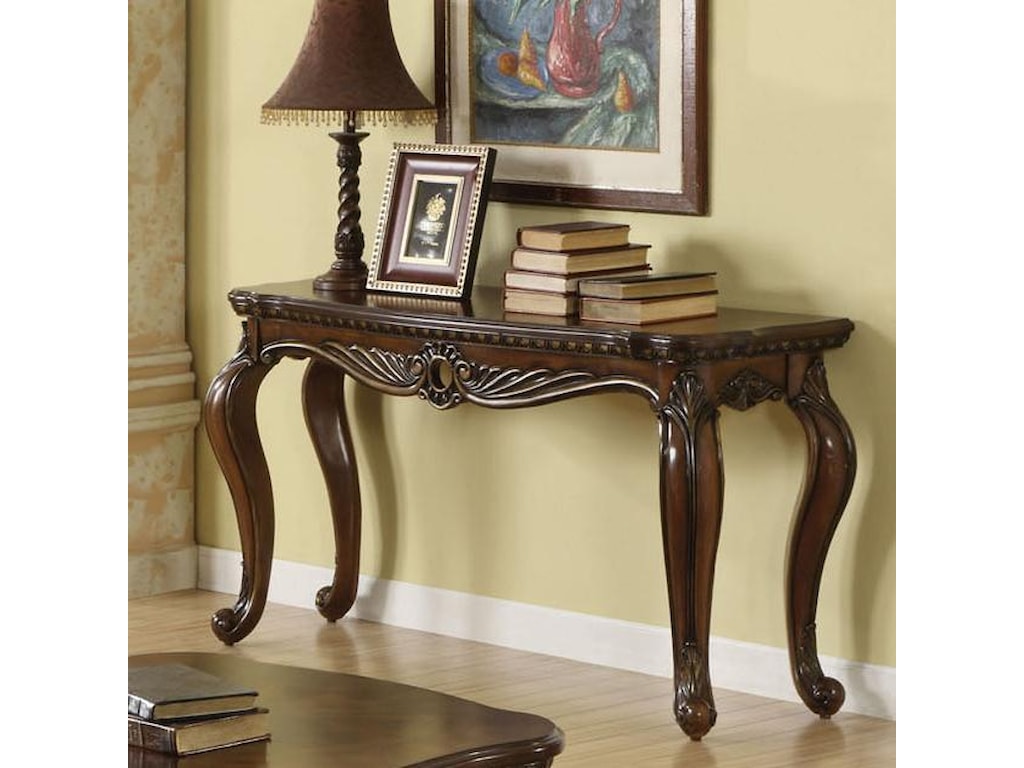 Acme Furniture Remington Traditional Brown Cherry Sofa Table Rooms Acme Furniture Remingtonbrown Cherry Sofa Table