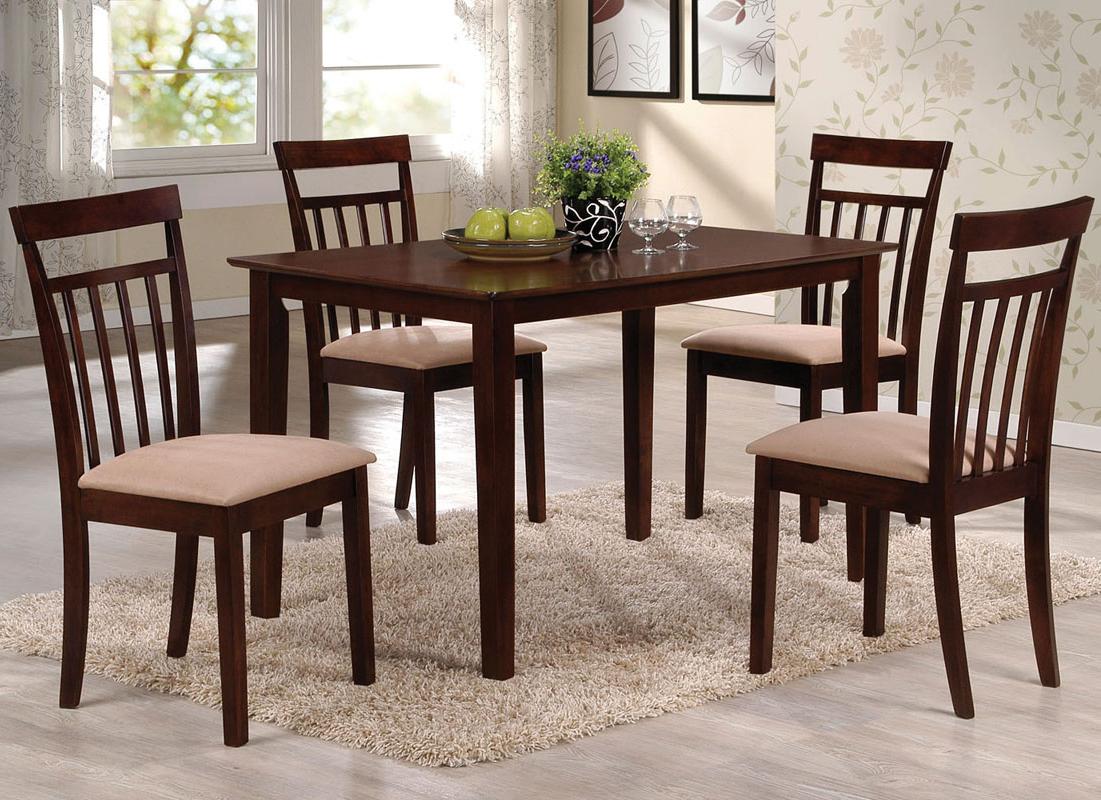 Acme Furniture Samuel 70325 5 Piece Casual Dining Set With Upholstered Seats Del Sol Furniture Dining 5 Piece Set