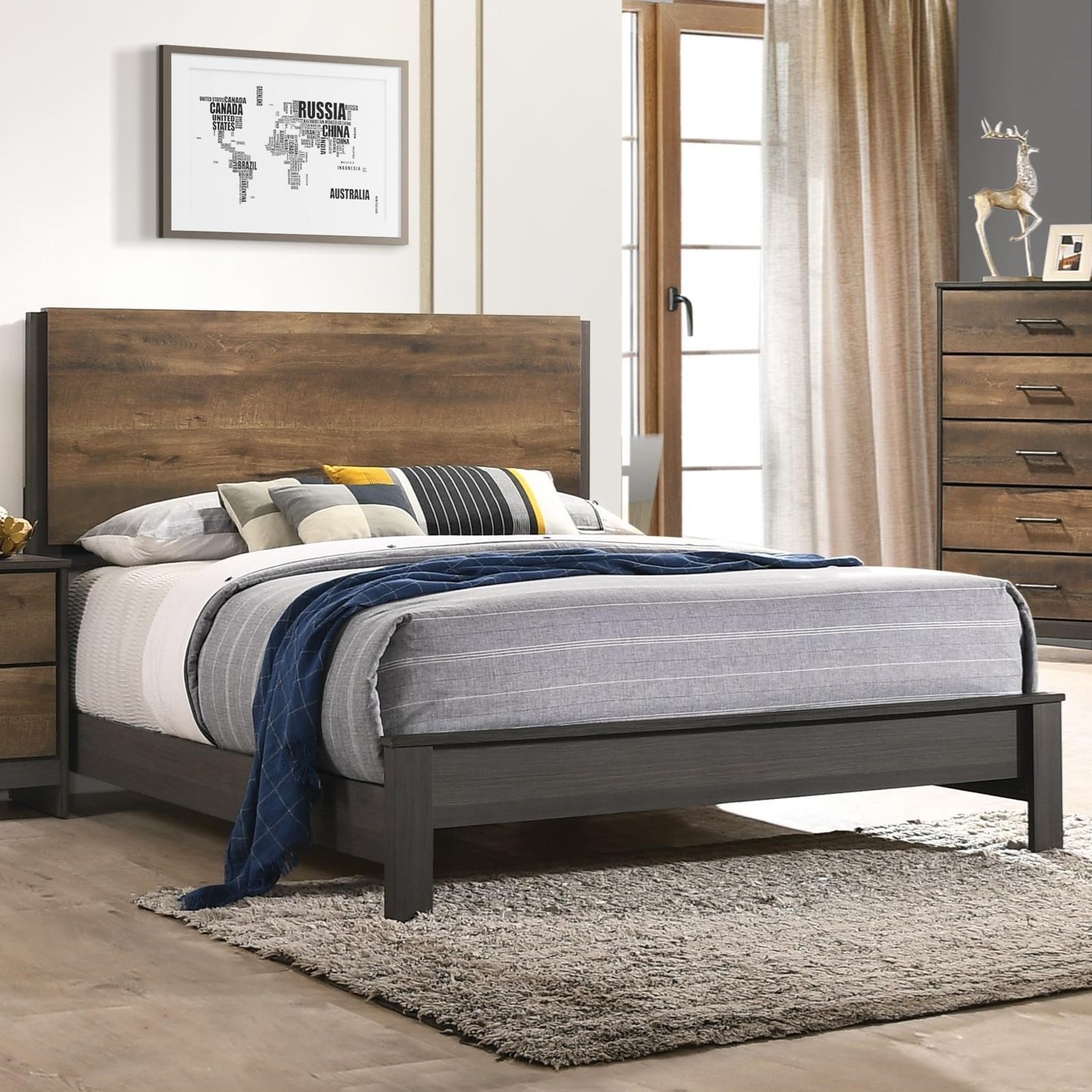 Acme Furniture Sheldon 26197ek Contemporary King Low Profile Bed