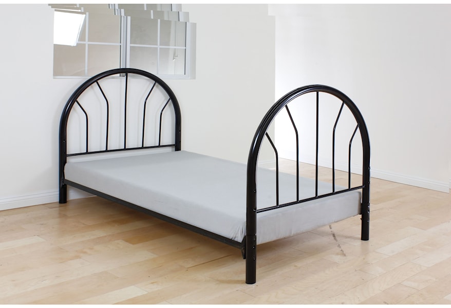 Acme Furniture Silhouette 02054bk Kids Twin Metal Bed Headboard Footboard Only Del Sol Furniture Panel Beds