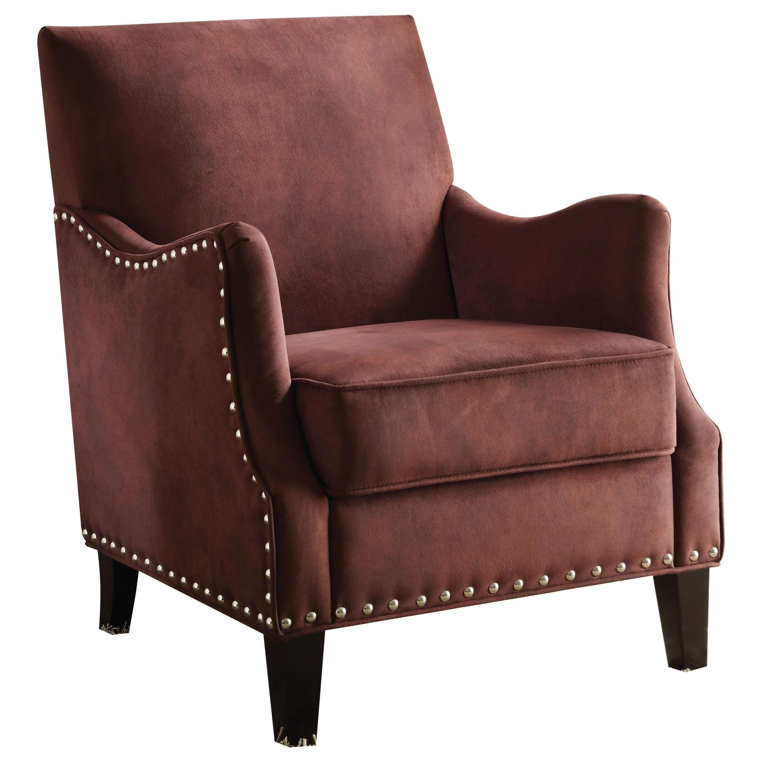Acme Furniture Sinai Traditional Upholstered Accent Chair With Nailhead Trim Rooms For Less Upholstered Chairs