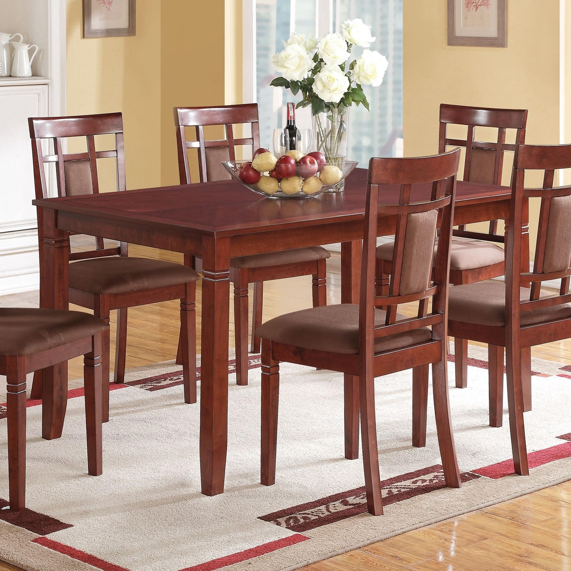 Acme Furniture Sonata 71160 Rectangular Dining Table Corner