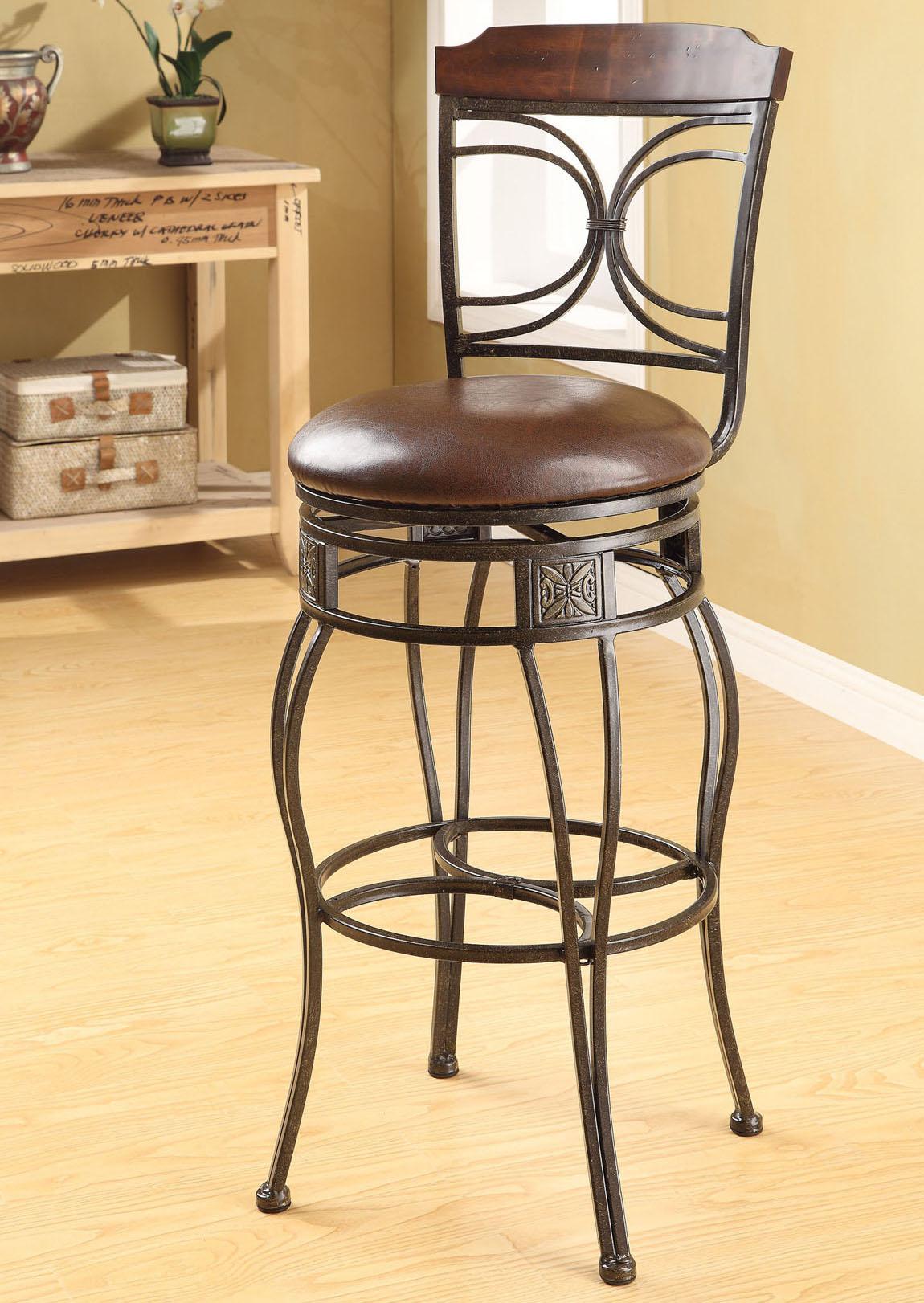 Acme Furniture Tavio 96047 Traditional Swivel Bar Chair With