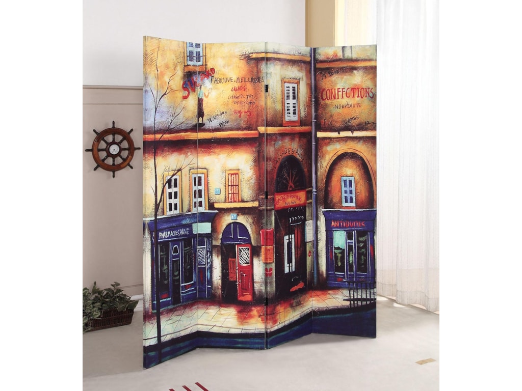 Acme Furniture Trudy 98018 Scenery 4 Panel Wooden Screen Nau Acme Furniture Trudyscenery 4 Panel Wooden Screen
