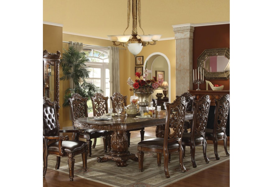 Acme Furniture Vendome Traditional Dining Table And Chair Set