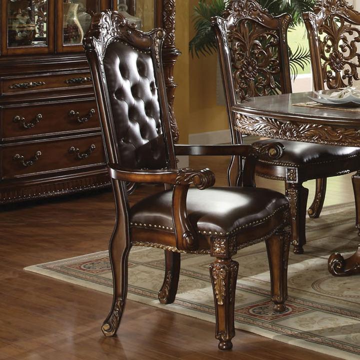 Acme Furniture Vendome 60004 Traditional Dining Arm Chair Corner Furniture Dining Arm Chairs