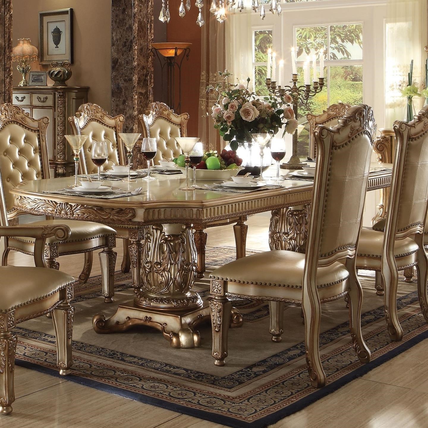 Acme Furniture Vendome 63000 Traditional Formal Dining Table Del