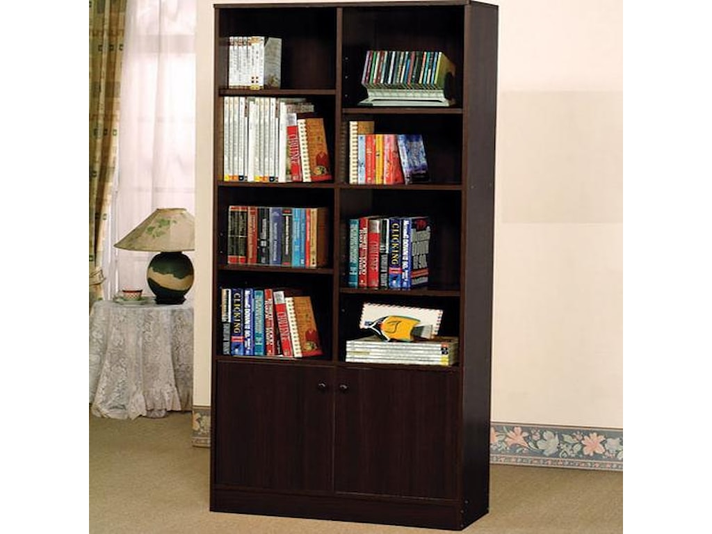 Acme Furniture Verden Verden Book Shelf Cabinet With 8 Shelves And