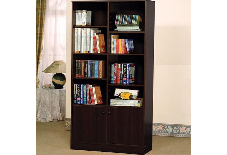 Acme Furniture Verden 12102 Book Shelf Cabinet With 8 Verden 12102 Book Shelf Cabinet