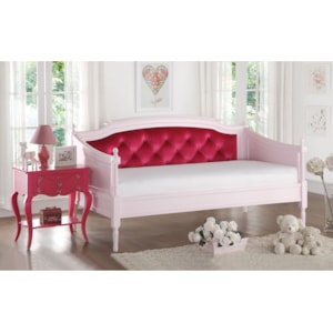Acme Furniture Wynell 39170 Transitional Pink Twin Daybed With Button Tufted Back Del Sol Furniture Daybeds