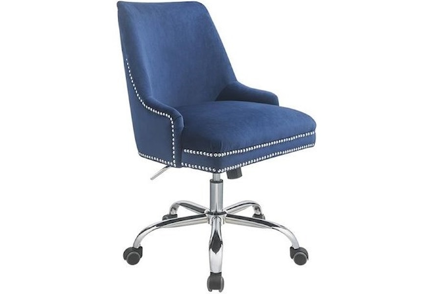 Acme Furniture Yuval 92500 Transitional Office Side Chair With Nailhead Trim Del Sol Furniture Office Side Chairs