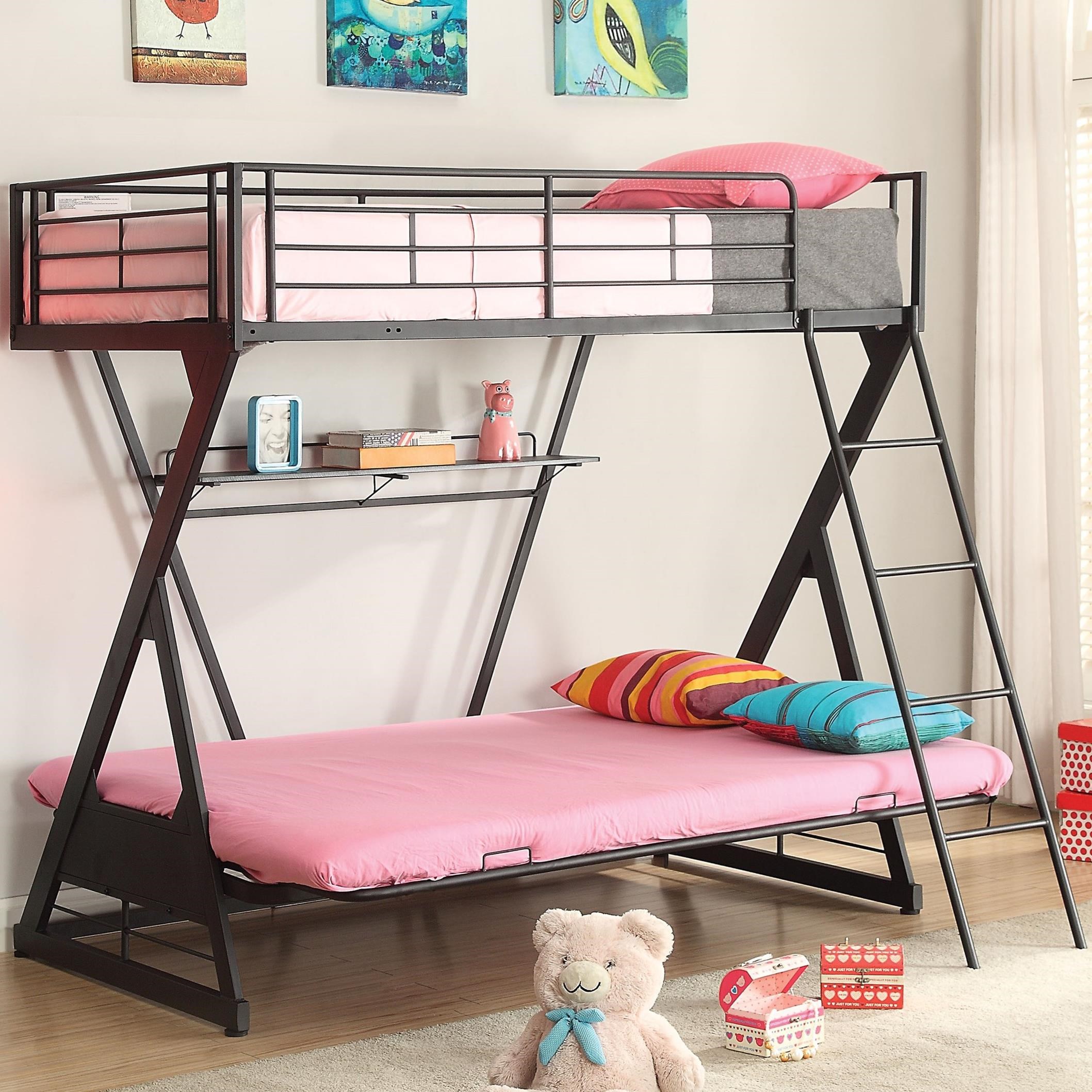Acme Furniture Zazie 37136 Contemporary Twin Over Full Bunk Bed
