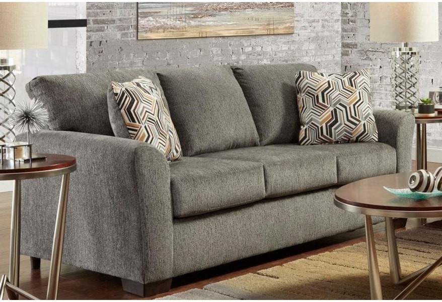Affordable Furniture 3330 Allure Grey Stationary Sofa In 3330 Allure Grey Stationary Sofa