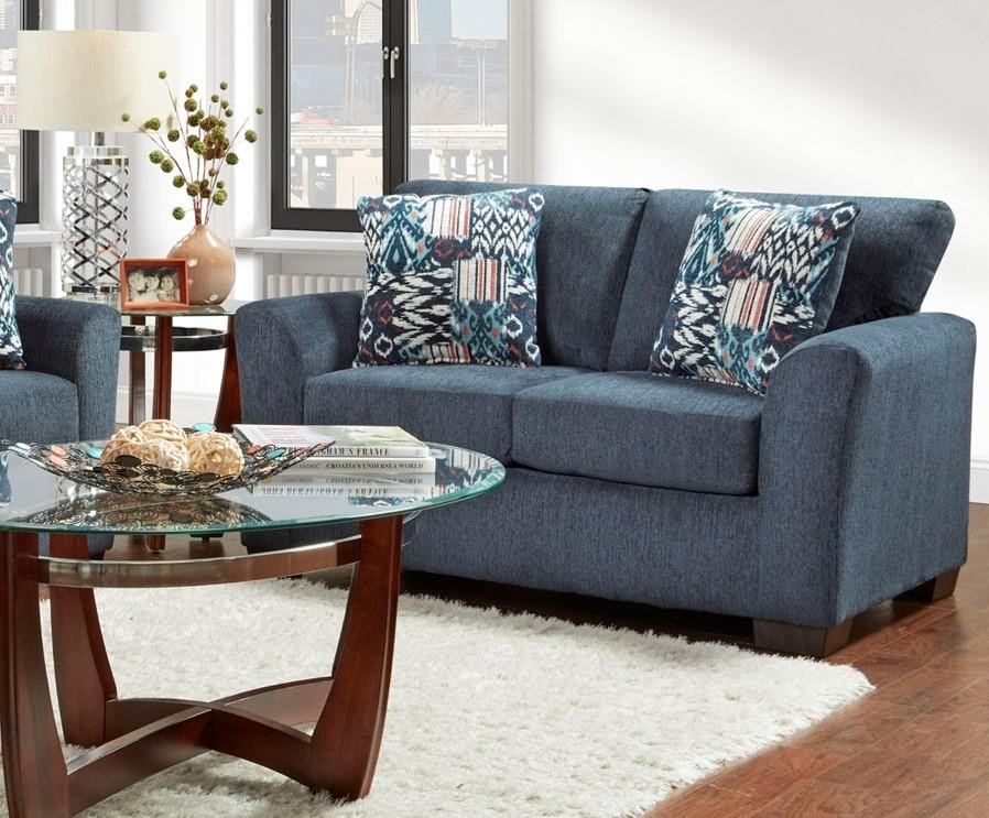 Affordable Furniture 3333 3332 Navy Loveseat Loveseat Furniture Fair North Carolina Loveseats