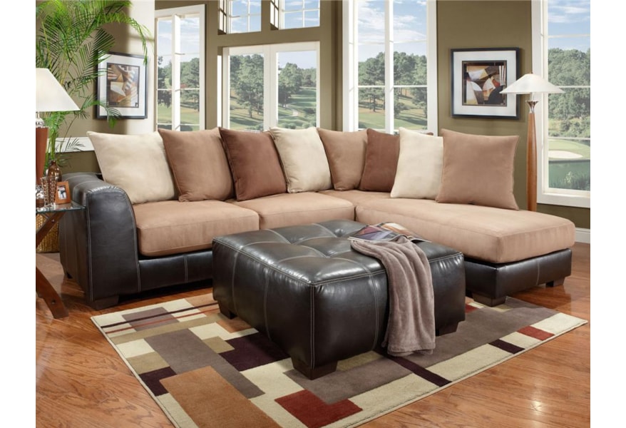 Affordable Furniture 6350 Two Piece Sectional With Chaise Affordable Furniture 6350 Two Piece Sectional With Chaise