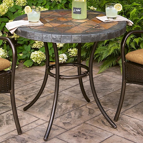 Agio Bistros Woven 30 Rd Slate Top Bistro Table Westrich Agio Bistros Woven 30