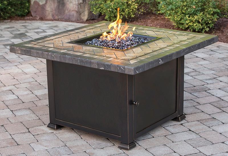Agio Fire Pits Florence 42 Square Slate Top Fire Pit Westrich