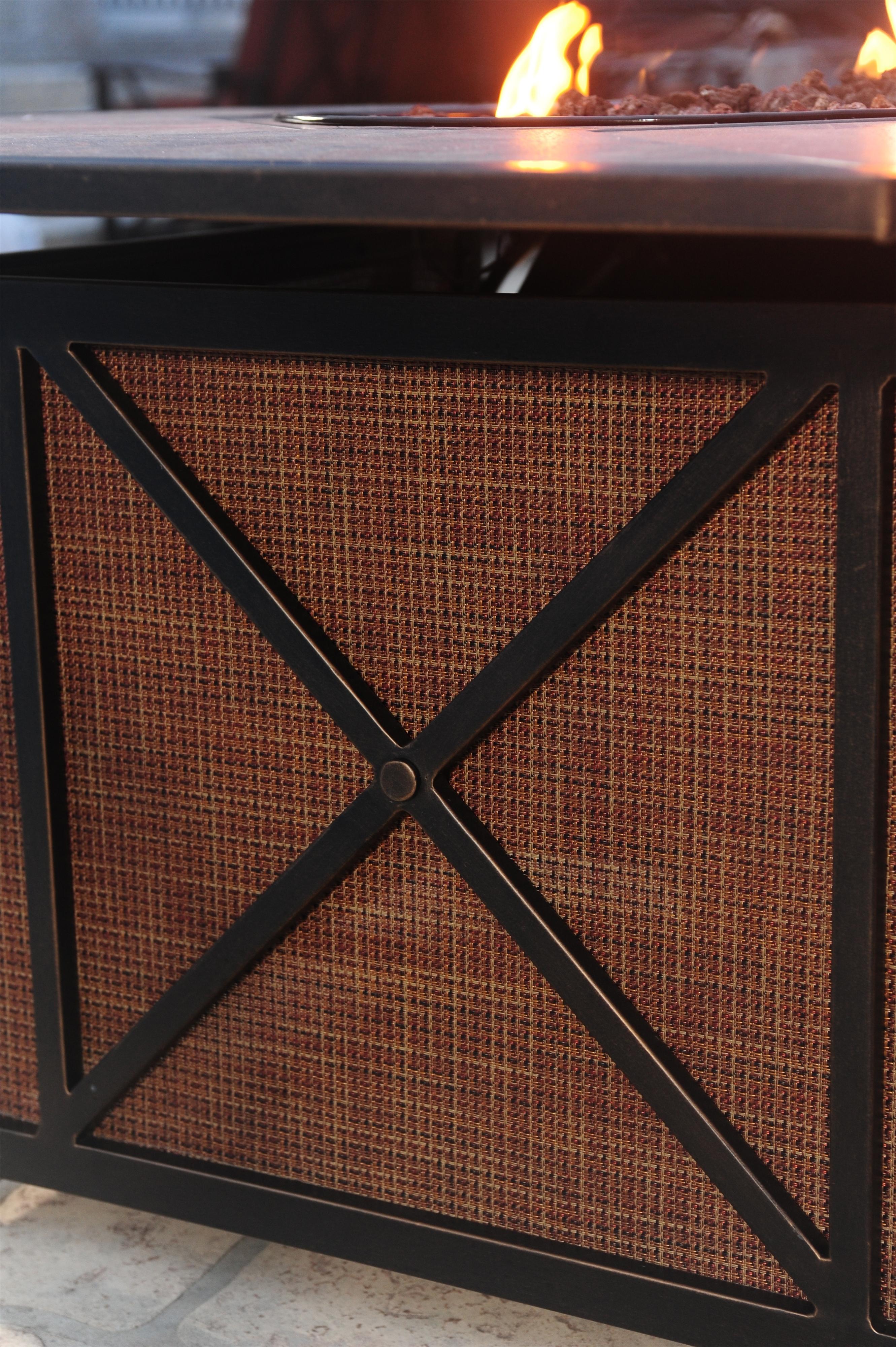 Agio Haywood Aluminum Gas Fire Pit With Inlaid Porcelain Tile Top