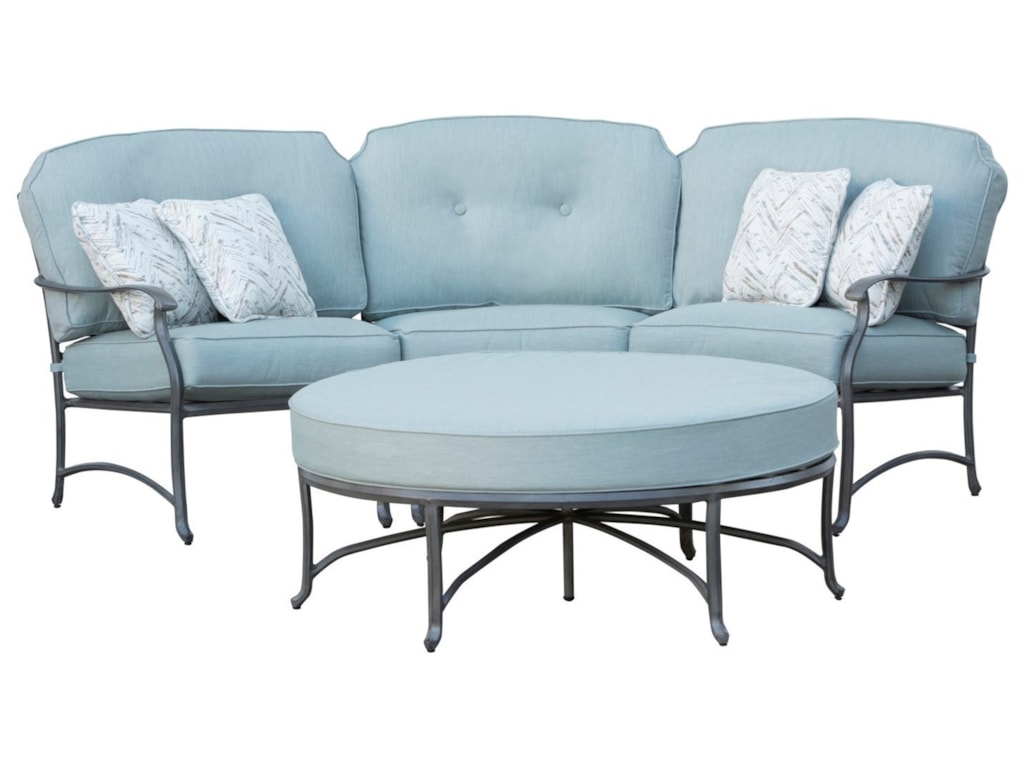 Agio Melbourne By Agio Outdoor Semi Round 3 Seat Sectional Agio Melbourne By Agio Outdoor Semi Round 3 Seat Sectional