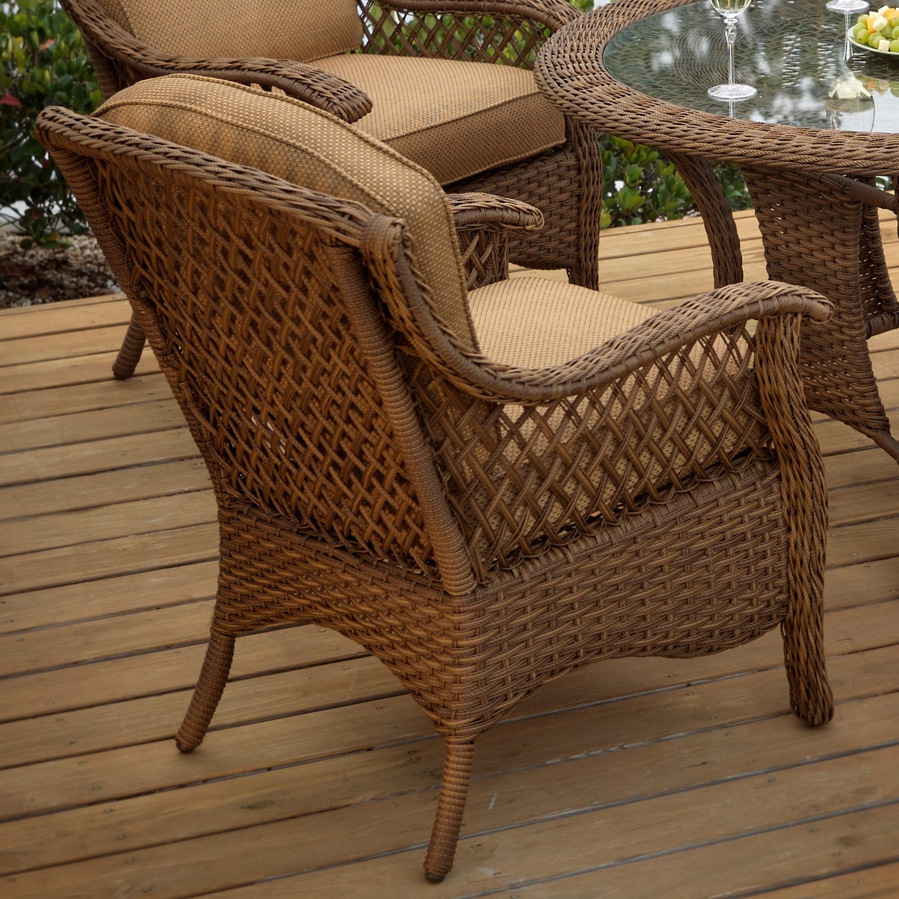 Apricity Outdoor VerandaAgio Outdoor Tan Woven Dining Chair with Seat