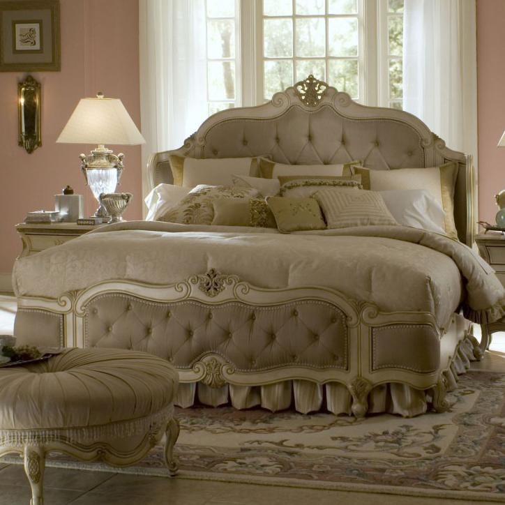 michael amini lavelle king-size upholstered wing mansion bed michael amini lavelle king-size upholstered wing mansion bed