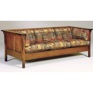 Aj S Furniture Amish Upholstery 143 Cps Mission Cubic Panel Sofa Dunk Bright Furniture Sofa