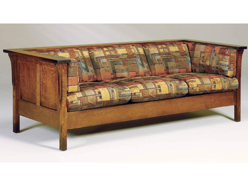 Amish Upholstery Mission Cubic Panel Sofa By Aj S Furniture At Dunk Bright
