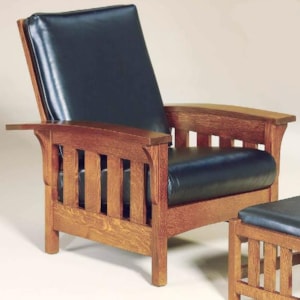 Aj S Furniture Amish Upholstery 1289931 Mission Style Bow Arm Chair Dunk Bright Furniture Exposed Wood Chair